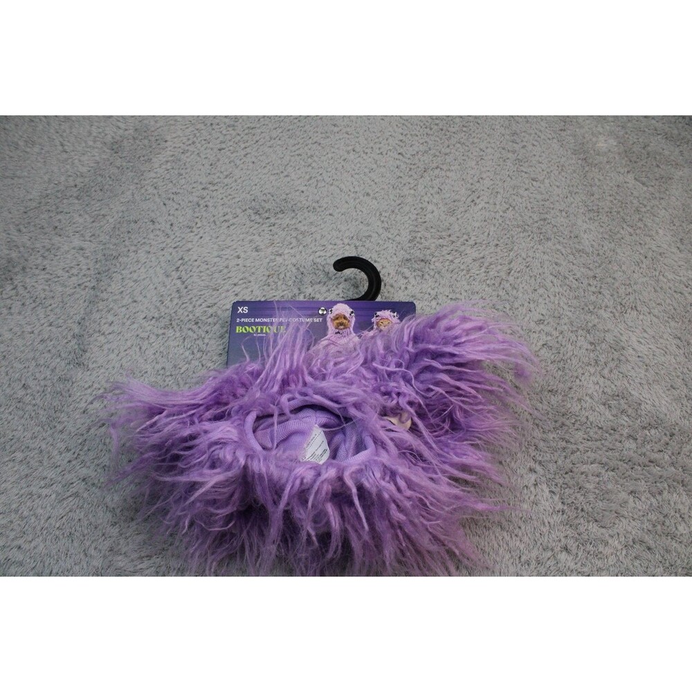 Bootique Purple Shaggy Monster Dog Costume 2-Piece Set XS Halloween